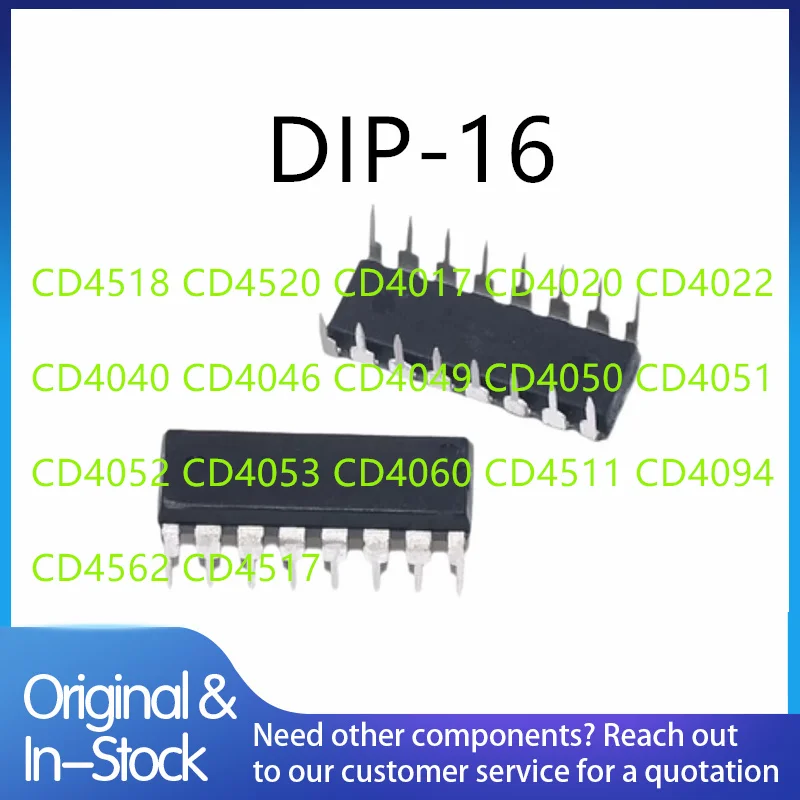 50PCS CD4050 CD4051 CD4052 CD4518 CD4520 CD4017 CD4020 CD4022 CD4040 CD4094 CD4562 CD4517 CD4046 CD4049 CD4053 CD4060 CD4511
