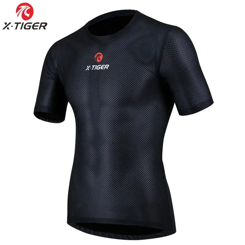 X-Tiger Pro Cycling Base Layers Bike Clothings Quick Dry Cool Mesh Bicycle Short Sleeve Shirt Summer Breathbale Underwear Jersey