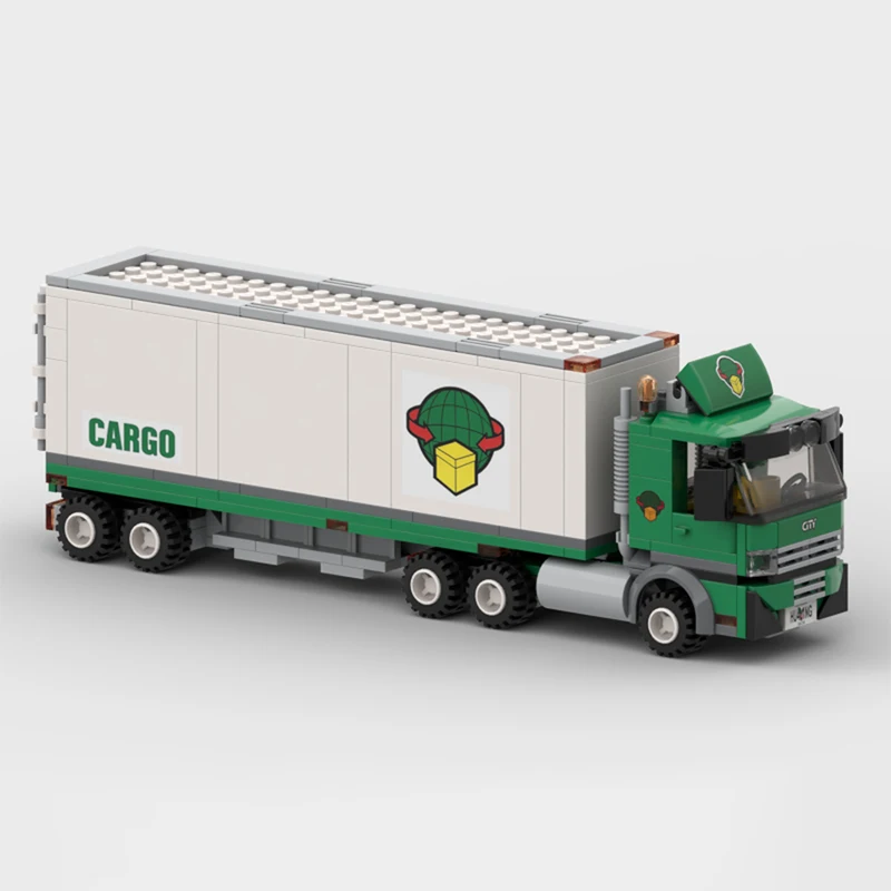 City Vehicle Series Cargo Semi Truck Building Blocks Model Bricks Display Collection Children\'s Toys Gifts 266PCS