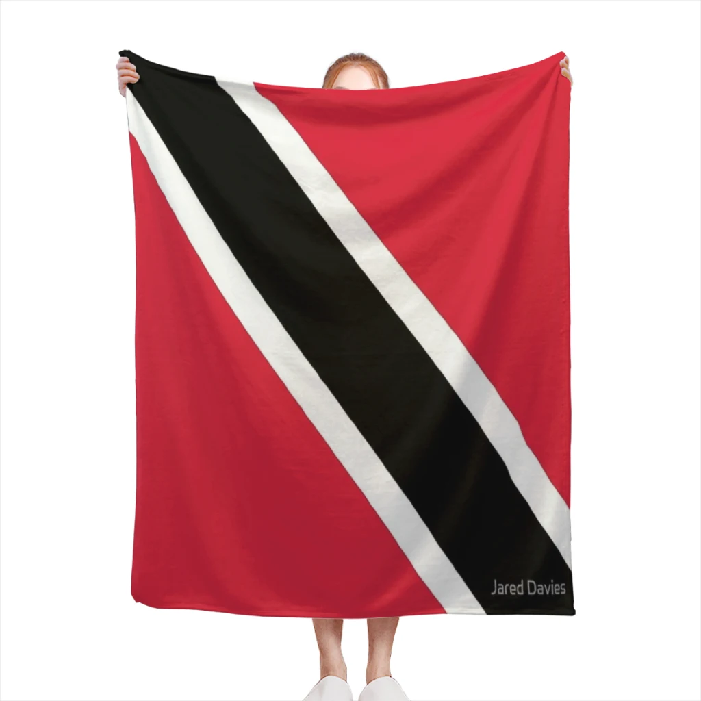 

Trinidad & Tobago Flag Medium Blanket Comforter Flannel Soft throw Blankets Warm Home and Decoration