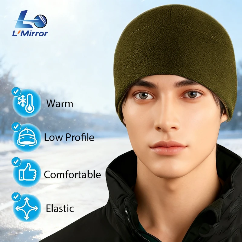

L●Mirror Unisex Winter Warm Skull Cap - Lightweight Breathable Beanie Sleep Hat Helmet Liner for Men Women Gorros Bonnet