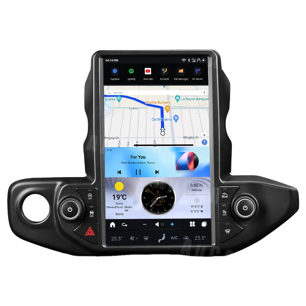 

AuCar 13.6" Latest Tesla Android 13 GPS Navigation Car Video Stereo Multimedia DVD Player For Jeep Wrangler 2018-2021 Car Radio