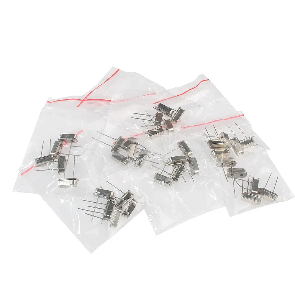 35PCS HC-49S Crystal Oscillator Kit 6Mhz 8Mhz 10Mhz 12Mhz 11.0592Mhz 16Mhz 32.768Mhz Quartz Crystal Resonator Passive Oscillator