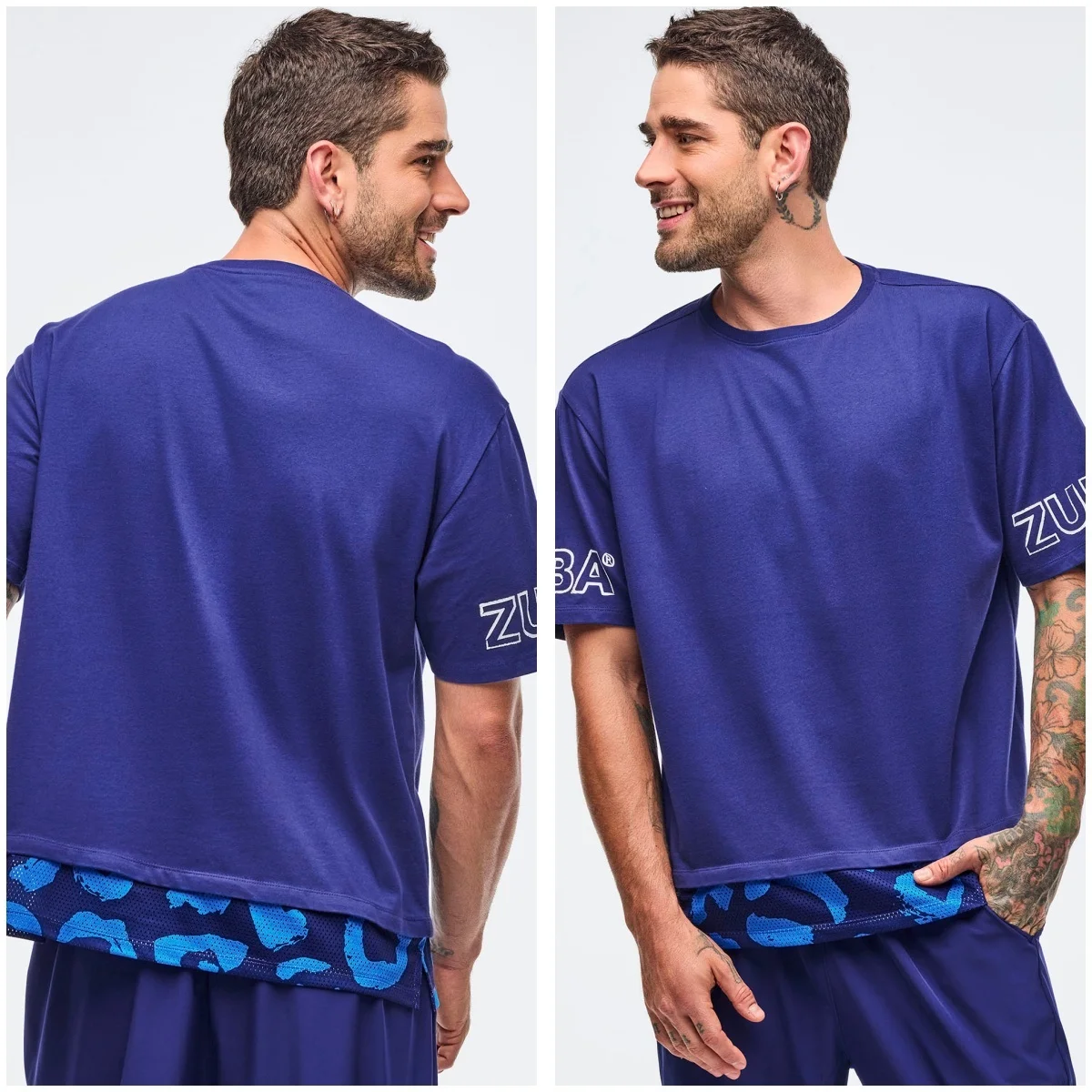 Men's Dance Top ZW VIP Tight Fit Sport Team T-Shirt Breathable Short Sleeve Cotton 100% Fitness Clothing Dancewear