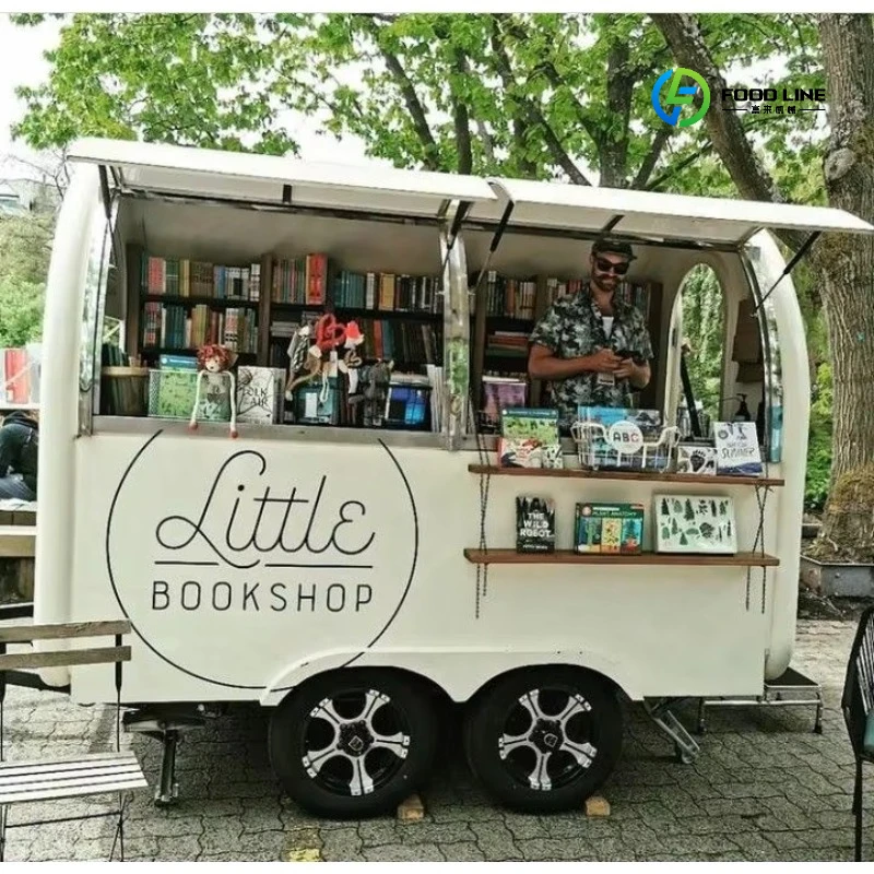 Mobile Mini Food Trailer for Restaurant Snack Food Full Kitchen Equipment for Falafel Hot Dogs Ice Cream Taco Coffee Candy Custo