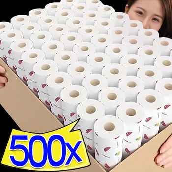 500/50 pçs panos descartáveis de cozinha reutilizáveis panos de limpeza não tecidos panos de prato pano toalhas esfregões atacado