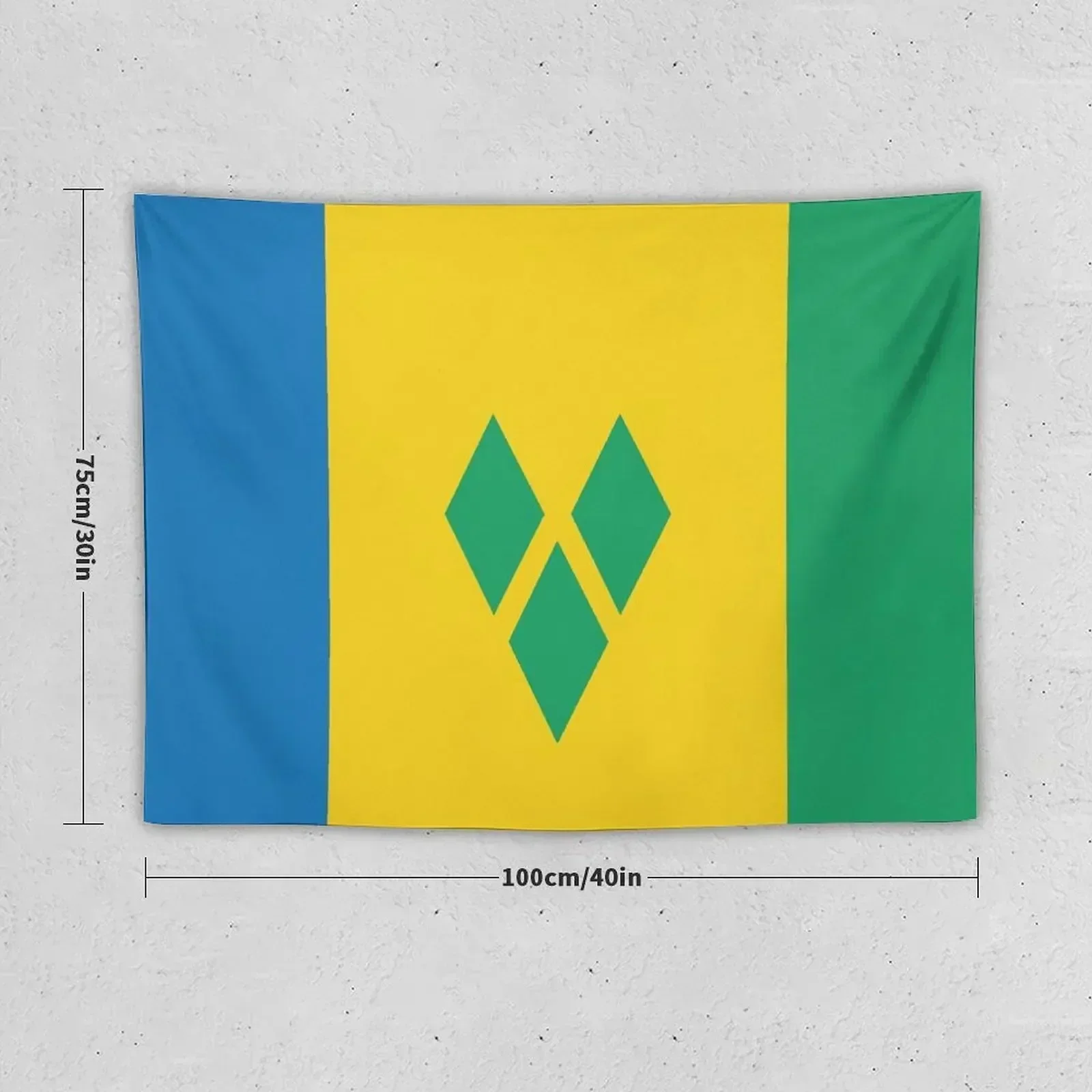 St. Vincent and The Grenadines National Flag Tapestry Home Decorating House Decor Wall Tapestries Aesthetic Room Decors Tapestry