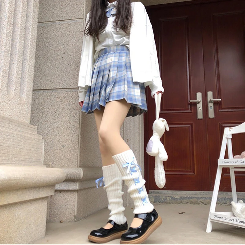 Japanese Cute Cross Strap Jk Socks Autumn And Winter Warm Stacked Socks