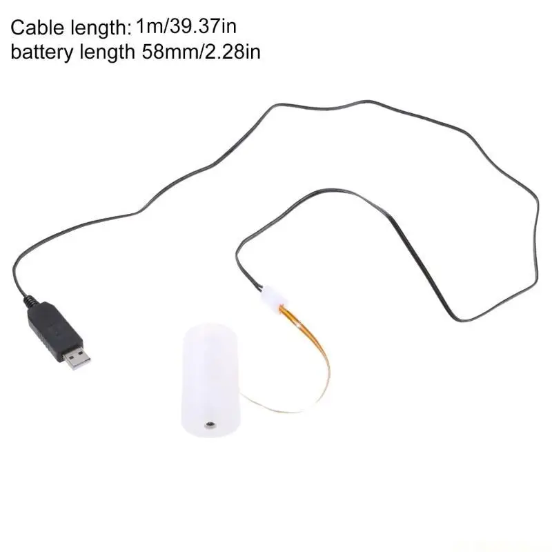 E56B 5V2A USB to 1.5V LR20 D Battery Eliminators Replacing 1pc 1.5V D Battery for Toy Gas Stove Flashlights Gas Water Heater
