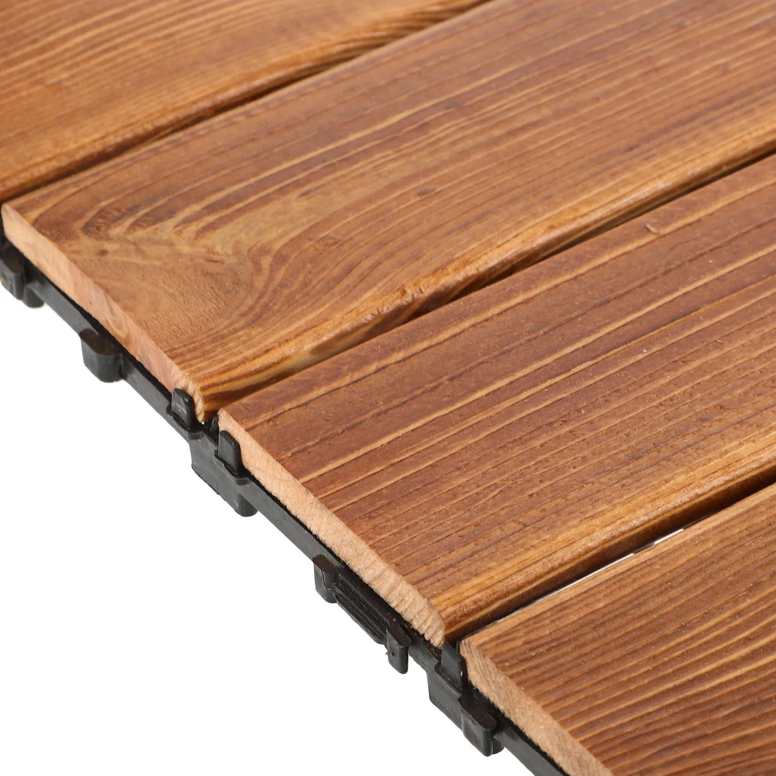 

Wood Deck Tile Interlocking Outdoor Flooring Patio Balcony Tile Durable Hand Feel Smooth Surface Easy Install Outdoor Flooring