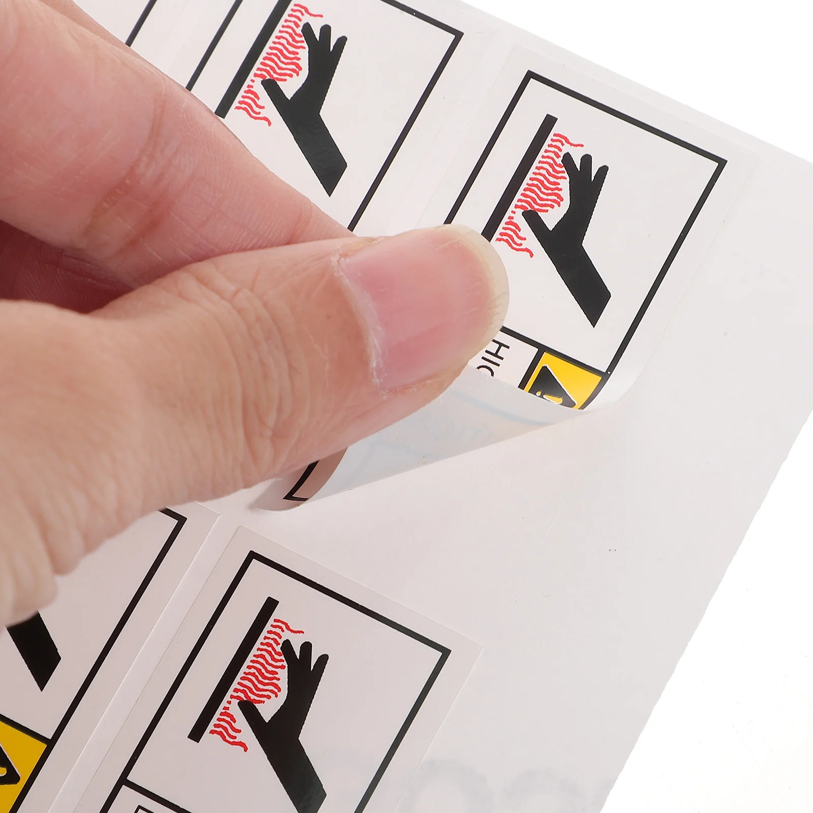 

10Pcs High Temperature Warning Stickers Clear Vinyl Hot Surface Do Not Touch Safety Caution Signs Caution Stickers