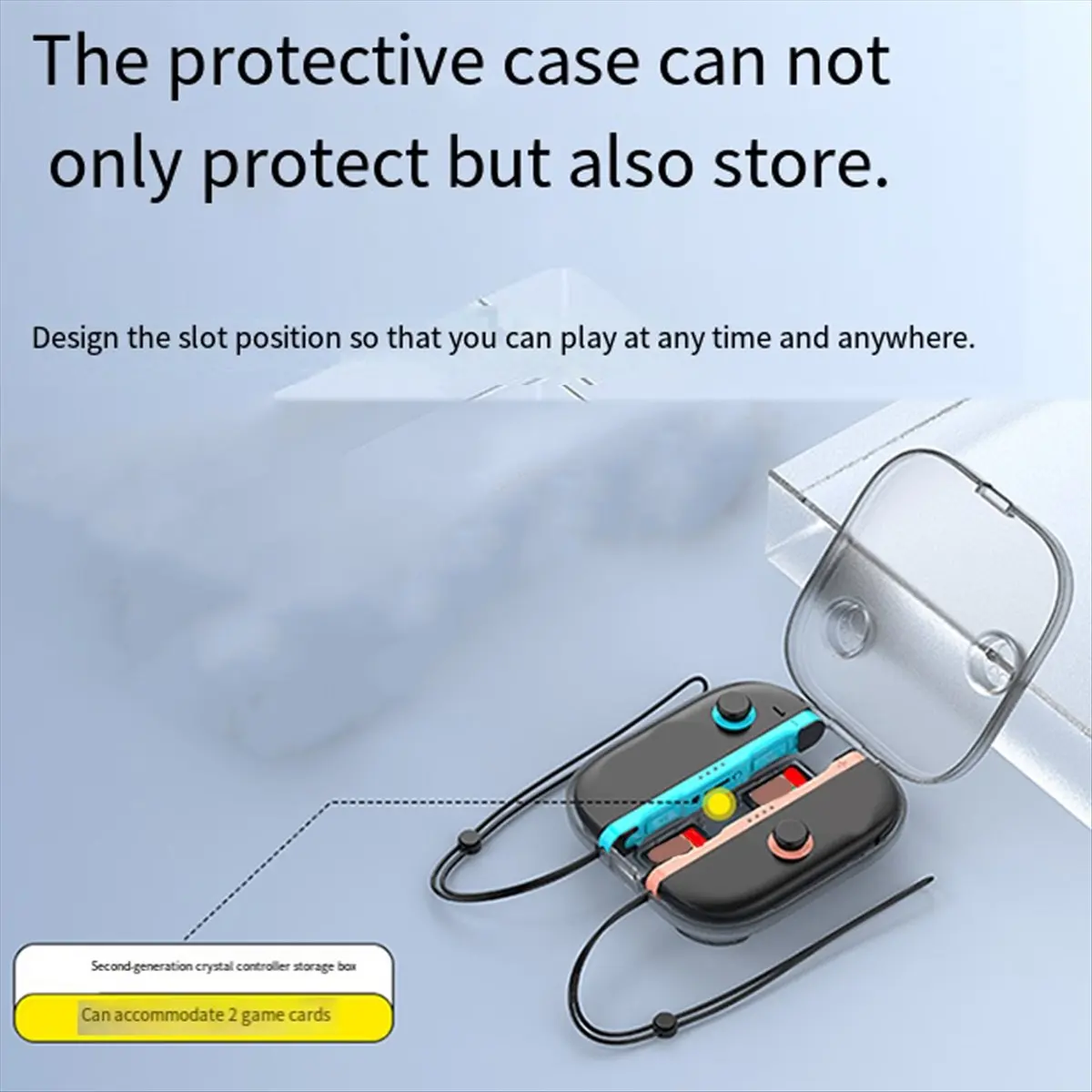 T1397C-Transparent Protective Case for Switch 2 Clear Storage Shell Console Handle Protector Storage Box A HOT
