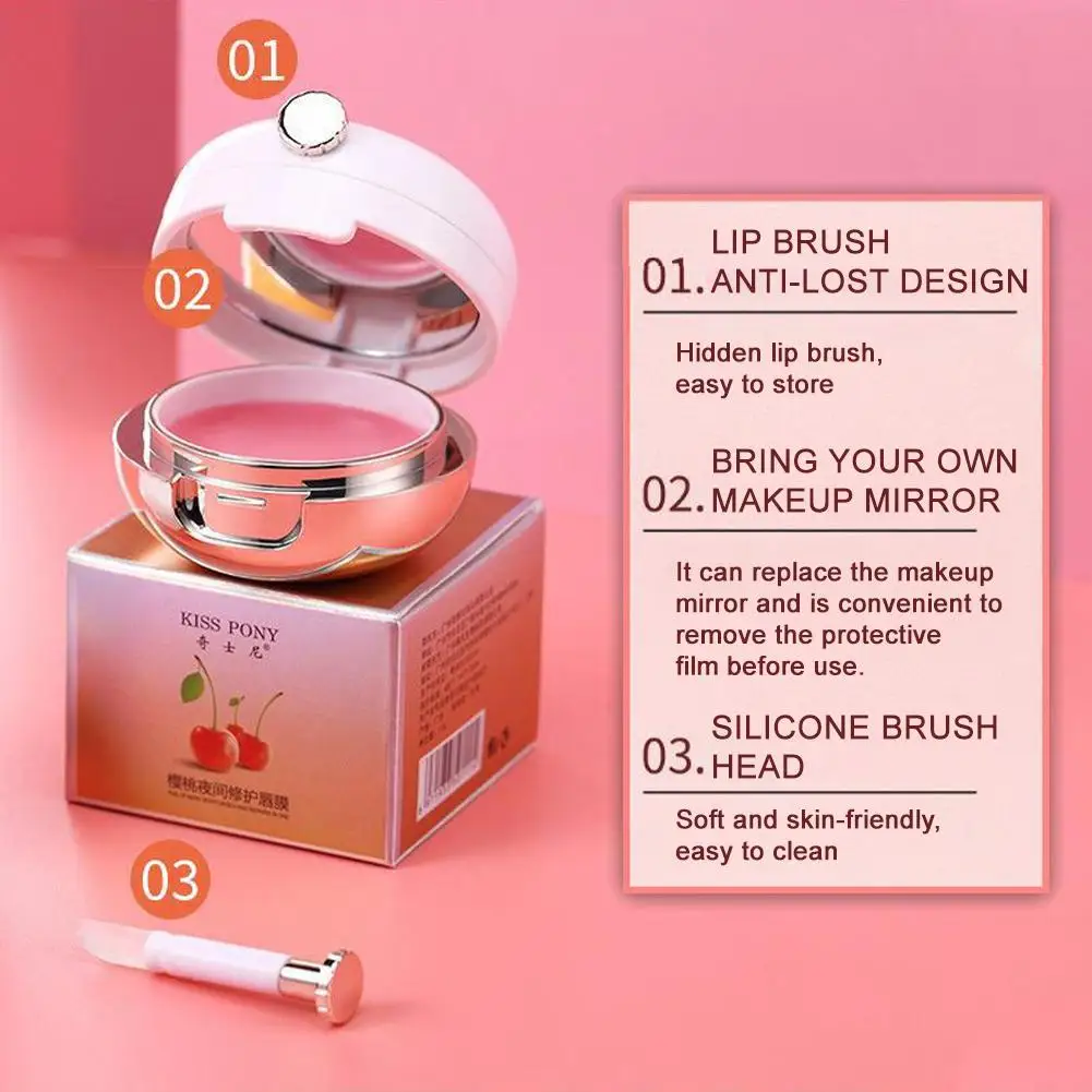 Jelly Peach pelembap bibir perawatan bibir masker tidur bibir terhidrasi merah muda manis tidak berwarna lipstik memelihara perbaikan bibir melindungi riasan dasar W2Z0