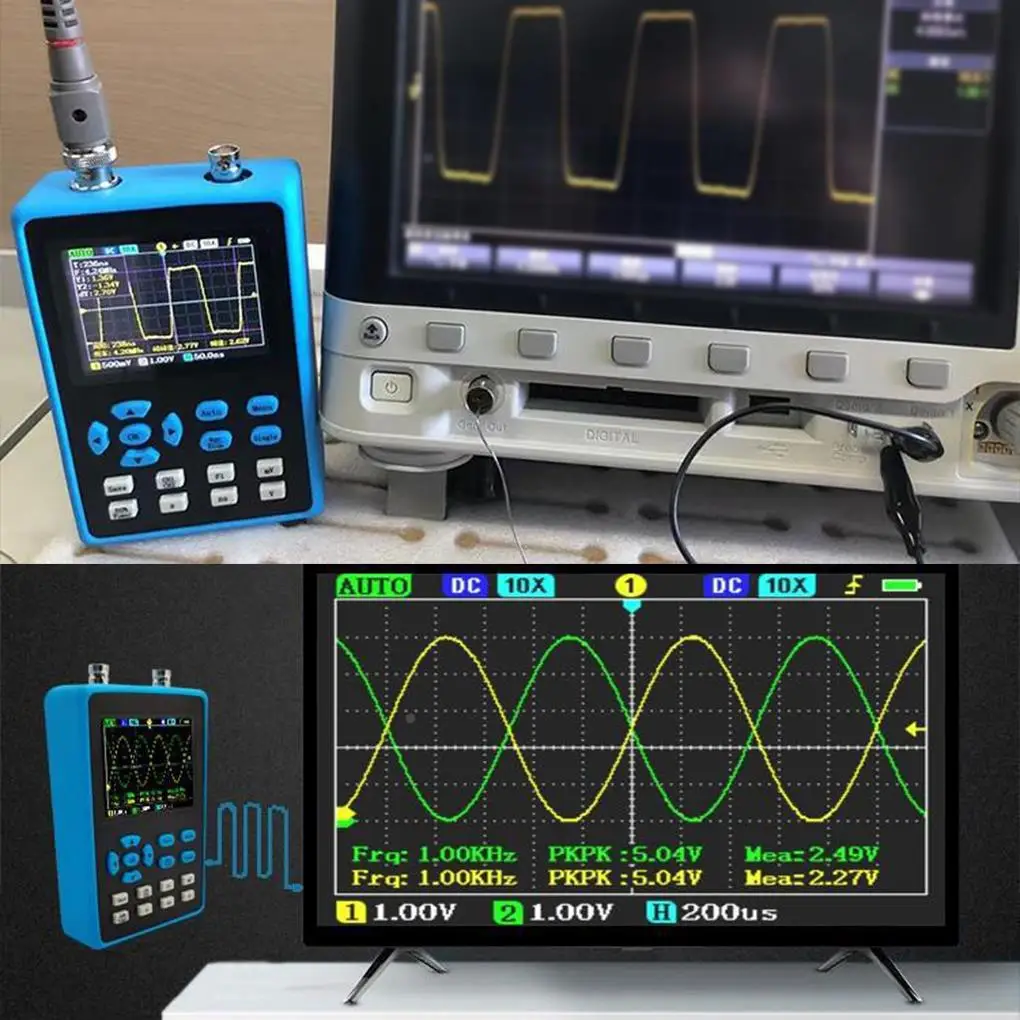 DSO2512G 120M Bandwidth 500MSa/s 2 In 1 Dual Channel Oscilloscope 10mV Minimum Vertical Sensitivity FFT Spectrum Analysis