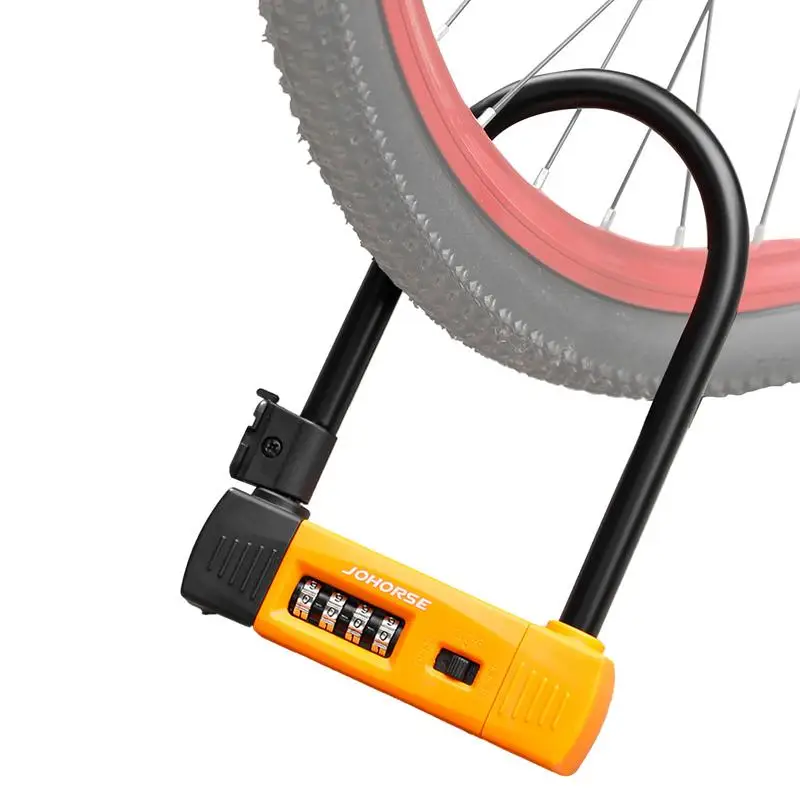 Bicycle U Lock 4-Digit Combination U-Lock Cycling Security Bike Locks Anti-theft MTB Road Mountain Bike Lock Bicycle Accessories