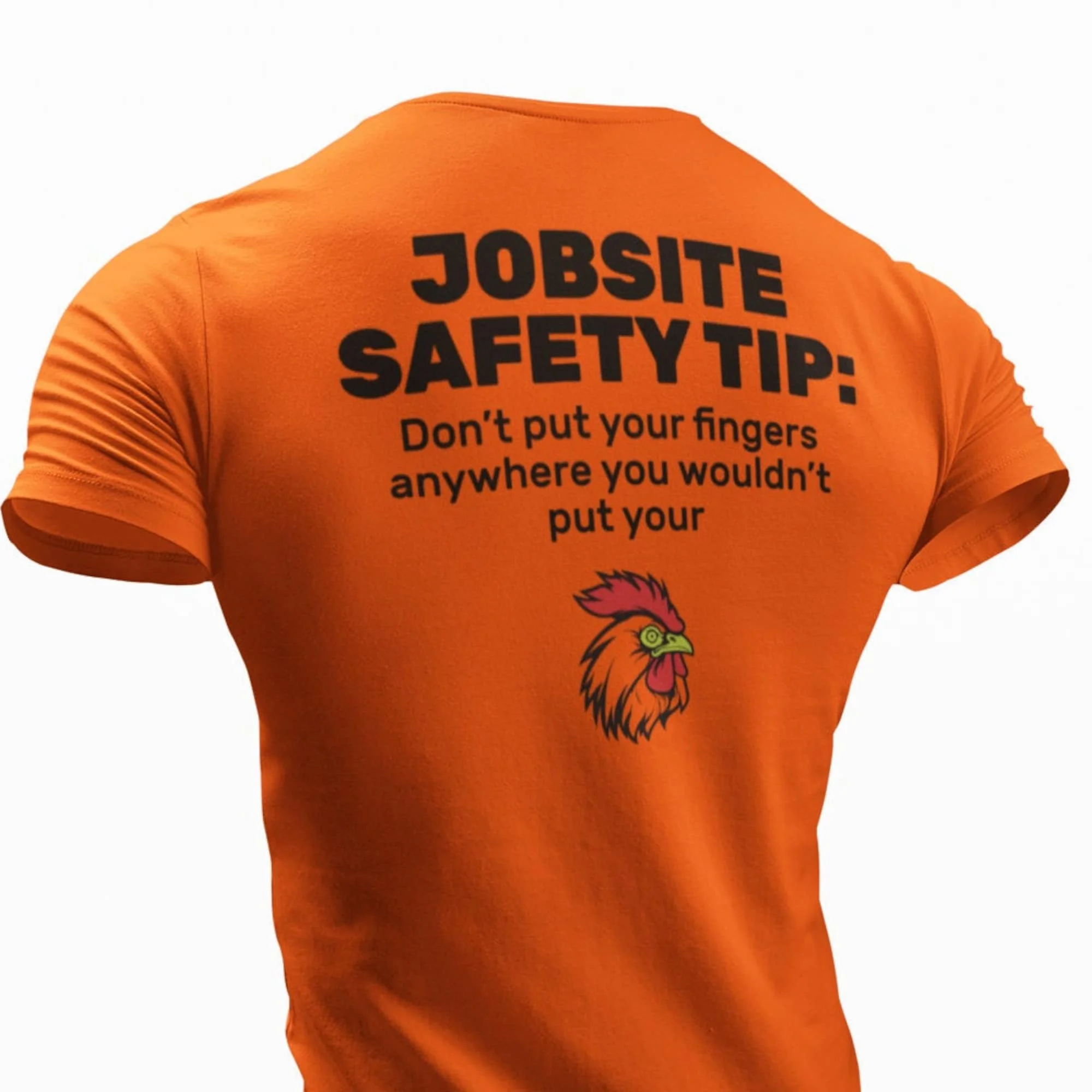 Jobsite Safety Humor T Shirt 'Don'T Put Your Finger' Funny Work Reminder