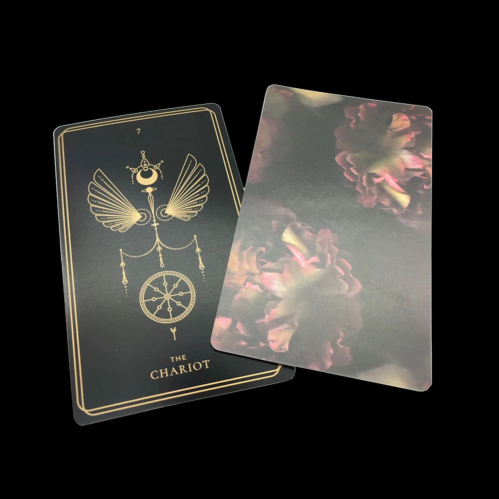 12CM×7CM Black .Soul Cards Divination Tarot  with Guide Book,  78 Cards for Beginners and Experts