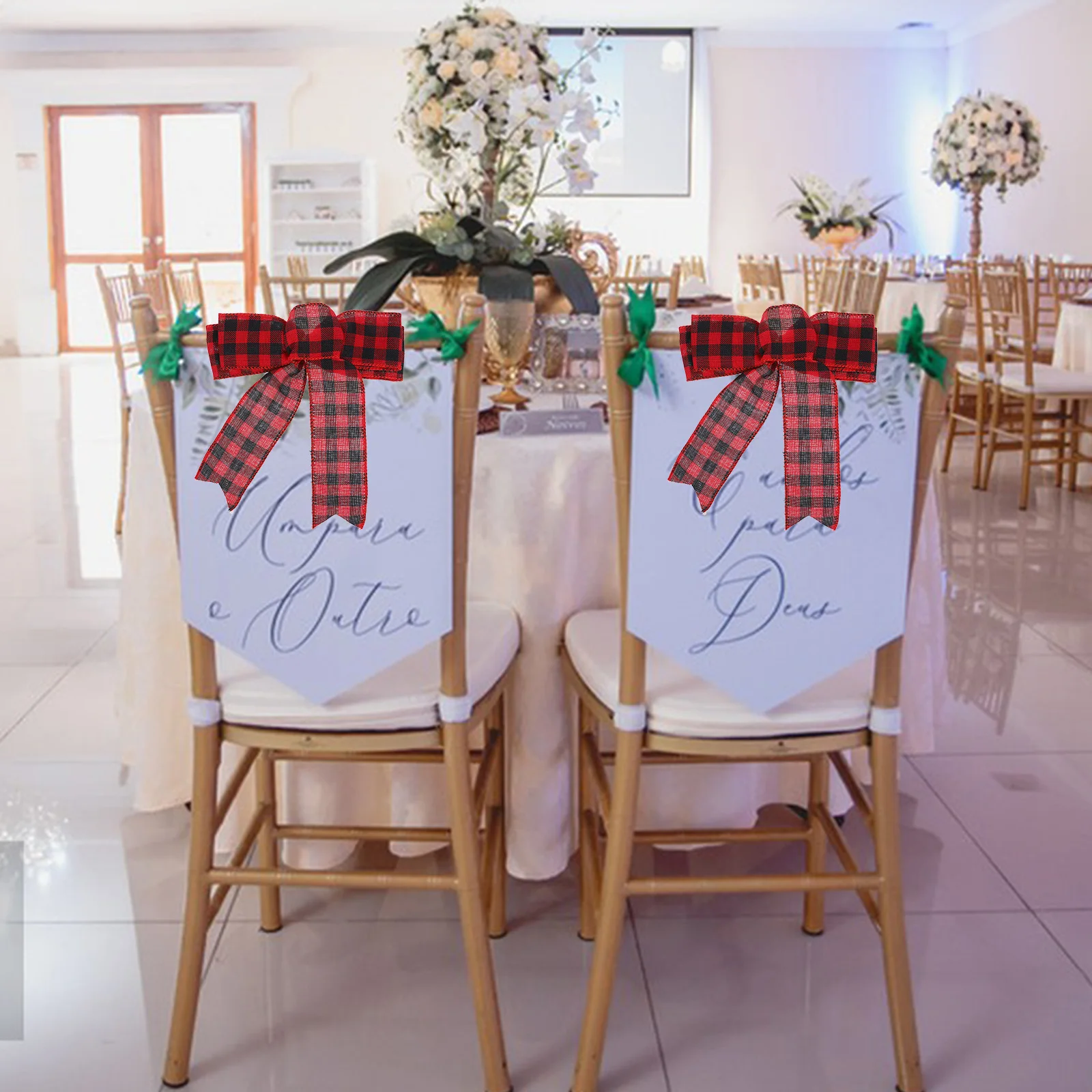 

2Pcs Large Christmas Bowknot Gift Wrap Bow Tree Topper Decorative Xmas Ornaments Wreath Bows Holiday Party Xmas Bowknot