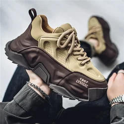 Loafers Men's sneakers Male sneakers Casual Shoes for men Sports and leisure Thick bottom Non-Slip Wear-resistant Work wear