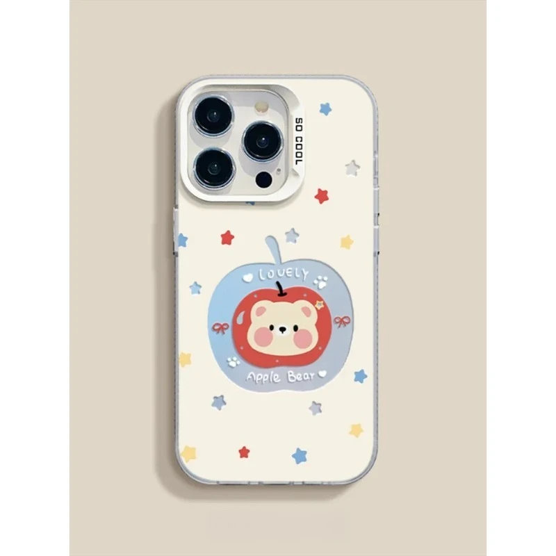 حافظة لهاتف آيفون 15 16 17 برو ماكس 14 13 12 11 برو 16 بلس كارتون ليتل بير الفيل