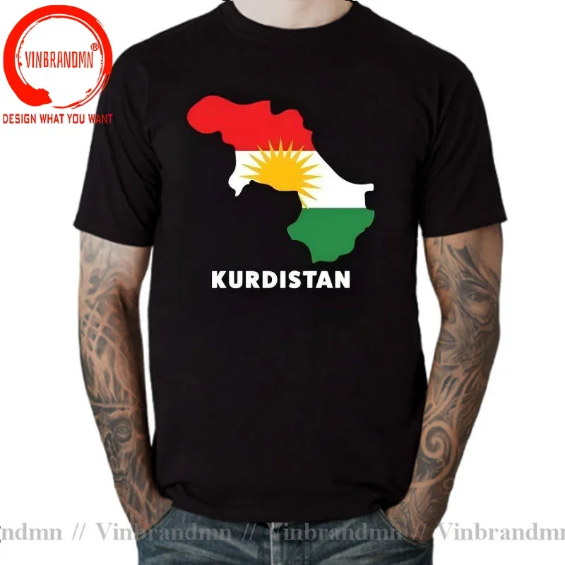 Harajuku Men T Shirt Kurdistan Kurdish Flag Vintage Distressed Aged Look Funny T-shirt Novelty tshirt Women Tops Tee Clothing