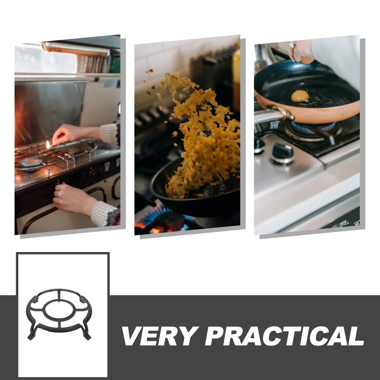 

Pot Stand Iron Wok Pan Support Rack Electric Stove Burner Cooktop Grate Gas Holder Pan Iron Wok Support Burner Trivets Pilot