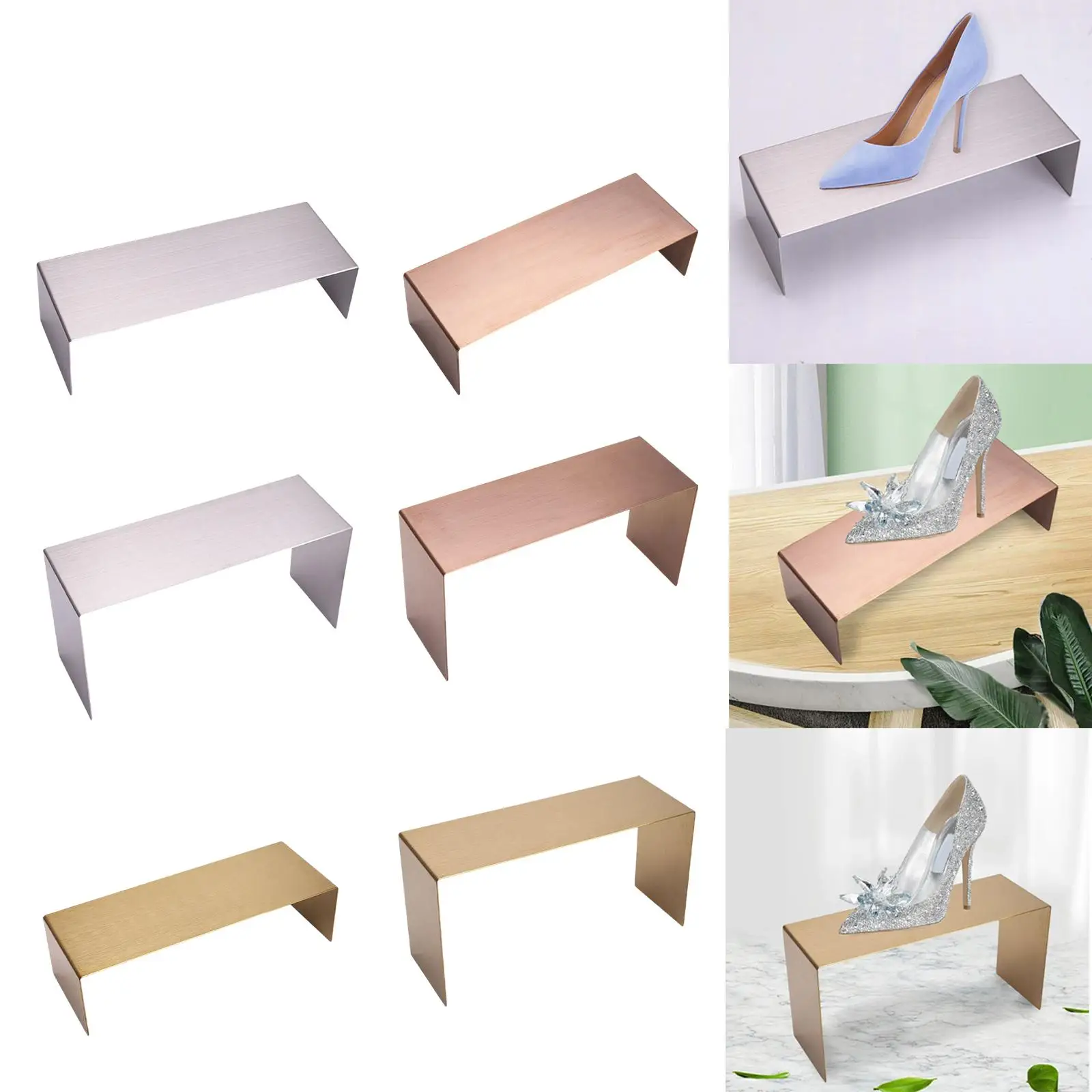 Shoe Display Stand Shoe Bag Racks Stainless Steel High Heel for Women Men