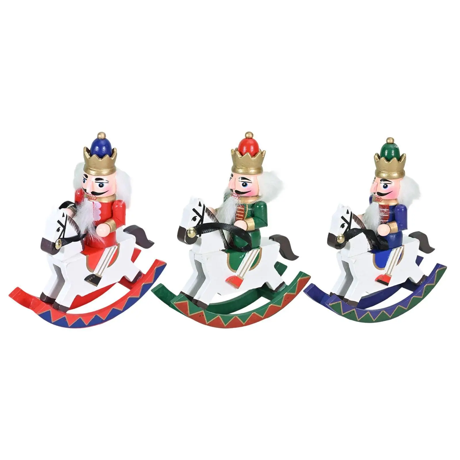 Christmas Nutcracker Decoration Puppet Statue Collectible Ornament for Indoor Photo Props Party Favors Shelves Table Centerpiece