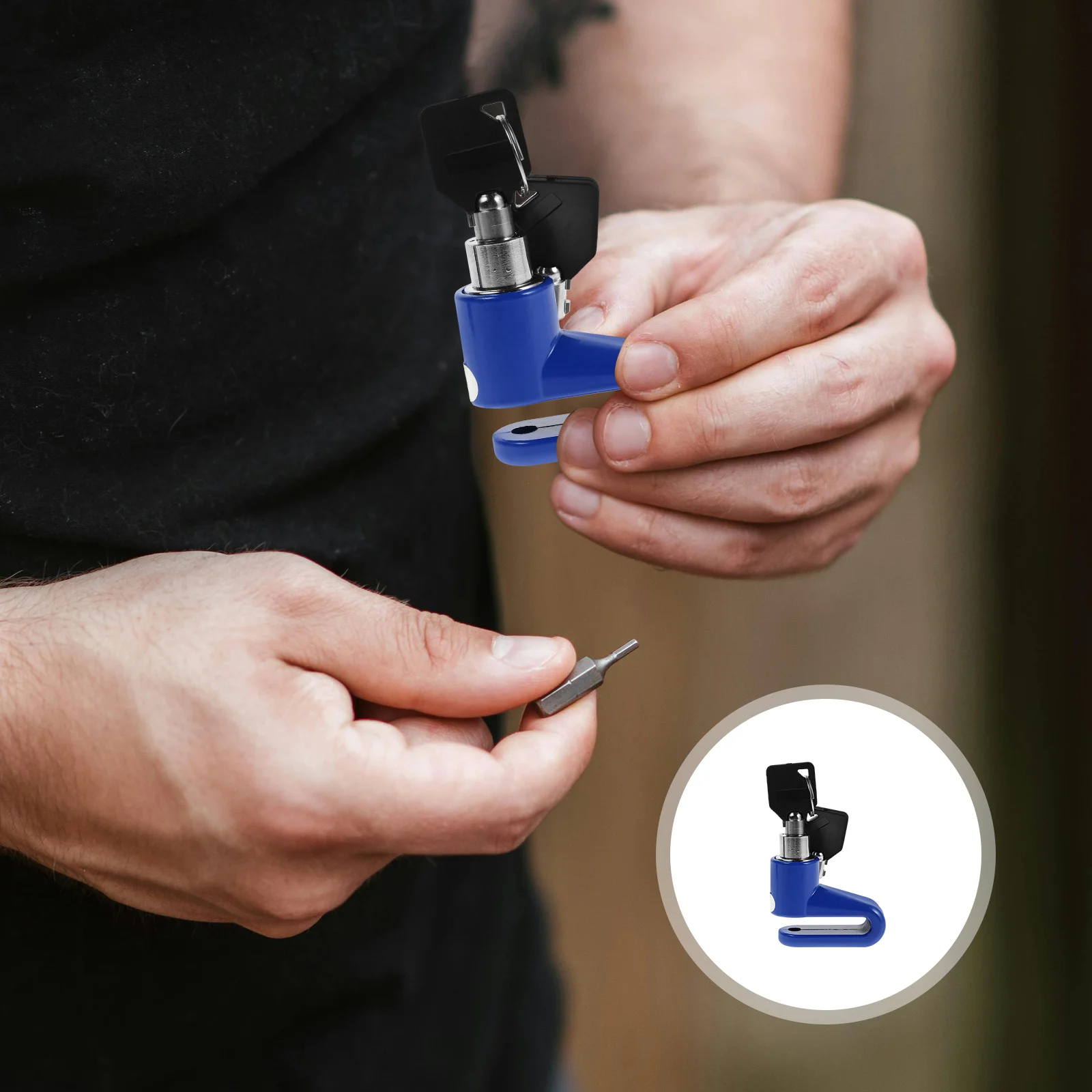 

Mini Anti Theft Disc Brake Lock Lightweight Portable for Bicycle Mountain Bike Motorcycle Electric Scooter Security Lock