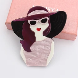 handmade fashion jewelry accessories acrylic cartoon character brooch