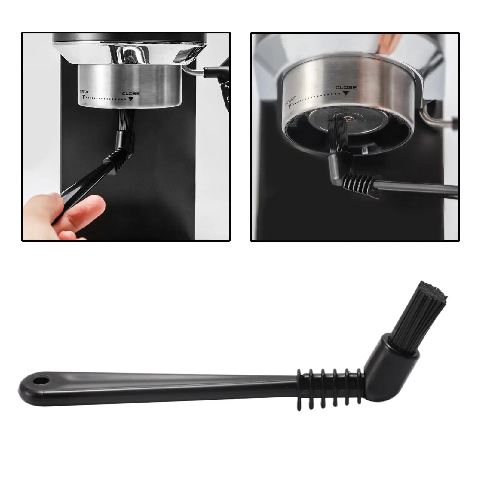 Coffee Cleaning Brush Grime Plastic Handle for kitchen and