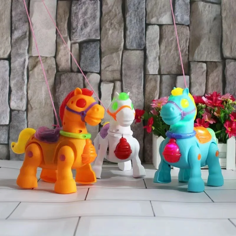 قطعة واحدة من لعبة المهر الكهربائية اللطيفة الممتعة، لعبة إلكترونية ممتعة للأطفال مع الضوء والموسيقى، لعبة هدية للأطفال #1