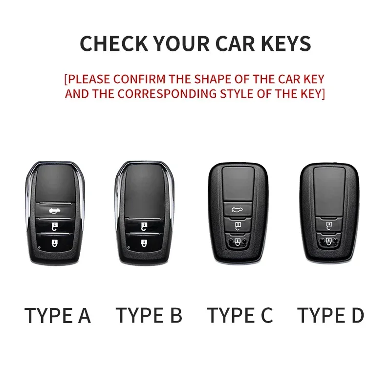 For Toyota Corolla SE 2023 Camry 50 55 TLC200 Yaris Land Cruiser Prado150 RAV4 Venza SIENNA Suede Car Key Case Cover Shell