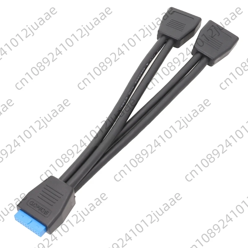 2 Port USB 3.0 Female to 20 Pin Header Motherboard Cable Internal Connection，Dual Port USB 3.0 19 Pin Y Splitter Cable