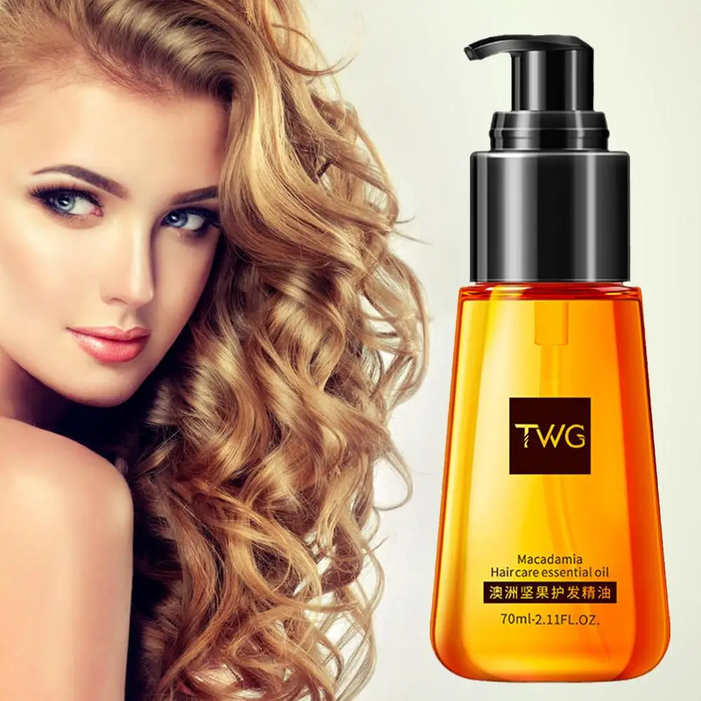 70ml Hair Care Essential Oil Improve Dry Repair Frizzy Soft Damaged Straightenig Care Oil Hair Smoothing Loss D6F5