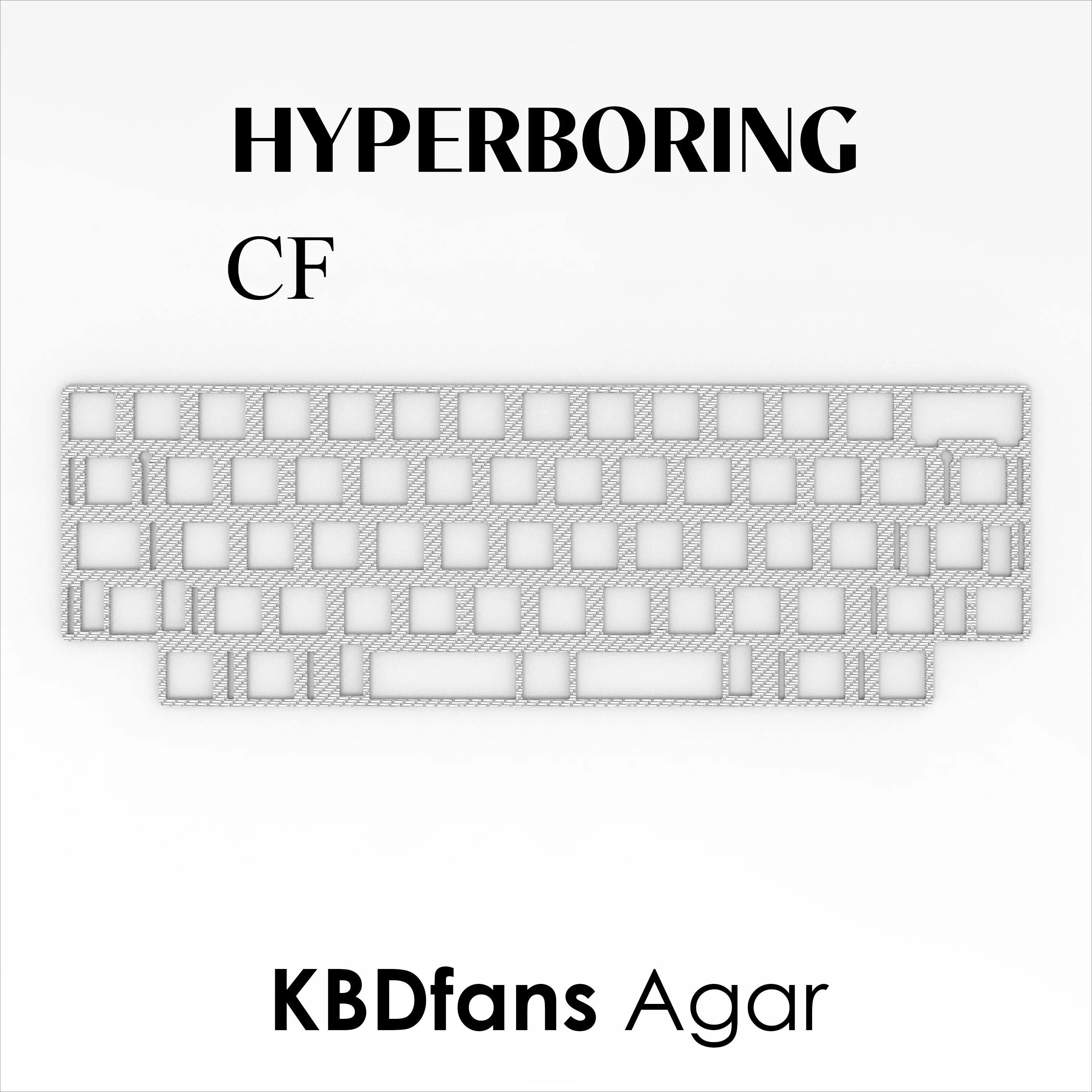 KBDfans Agar Keyboard Plate for PCB Screw in Stabilizer PP CF Aluminium