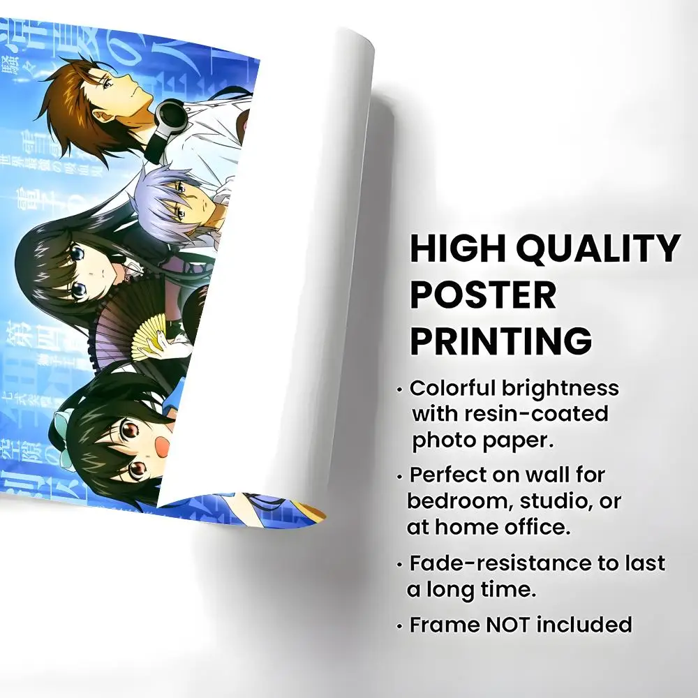 Anime-Strike The Blood Poster Poster Room Wall Art Decor Waterproof Stickers For Home Bar Bedroom Decoration