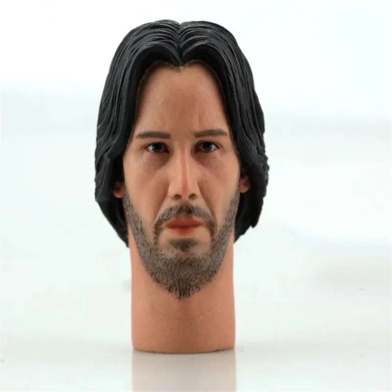 Collection 1/6 Soldier Toy Actor Keanu Reeves Head Carving High Quality Model Accessories Fit 12'' Action Figure Body In Stock