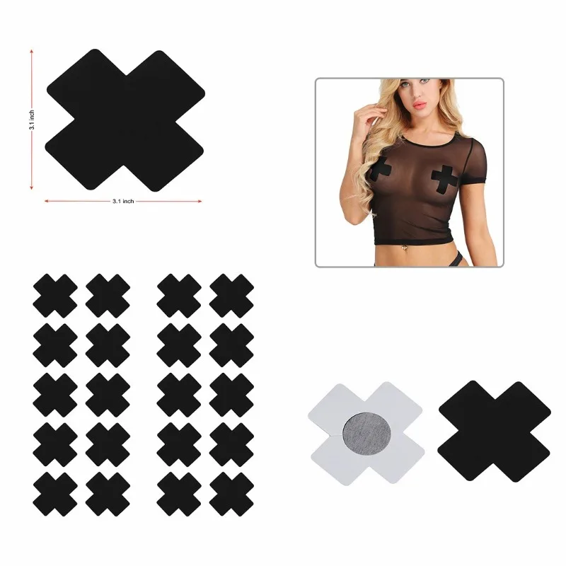 

Одноразовые накладки на грудь (5 пар) с перекрестным дизайном, из тонкого дышащего шелкового атласа, невидимые, противоскользящие, комфортные