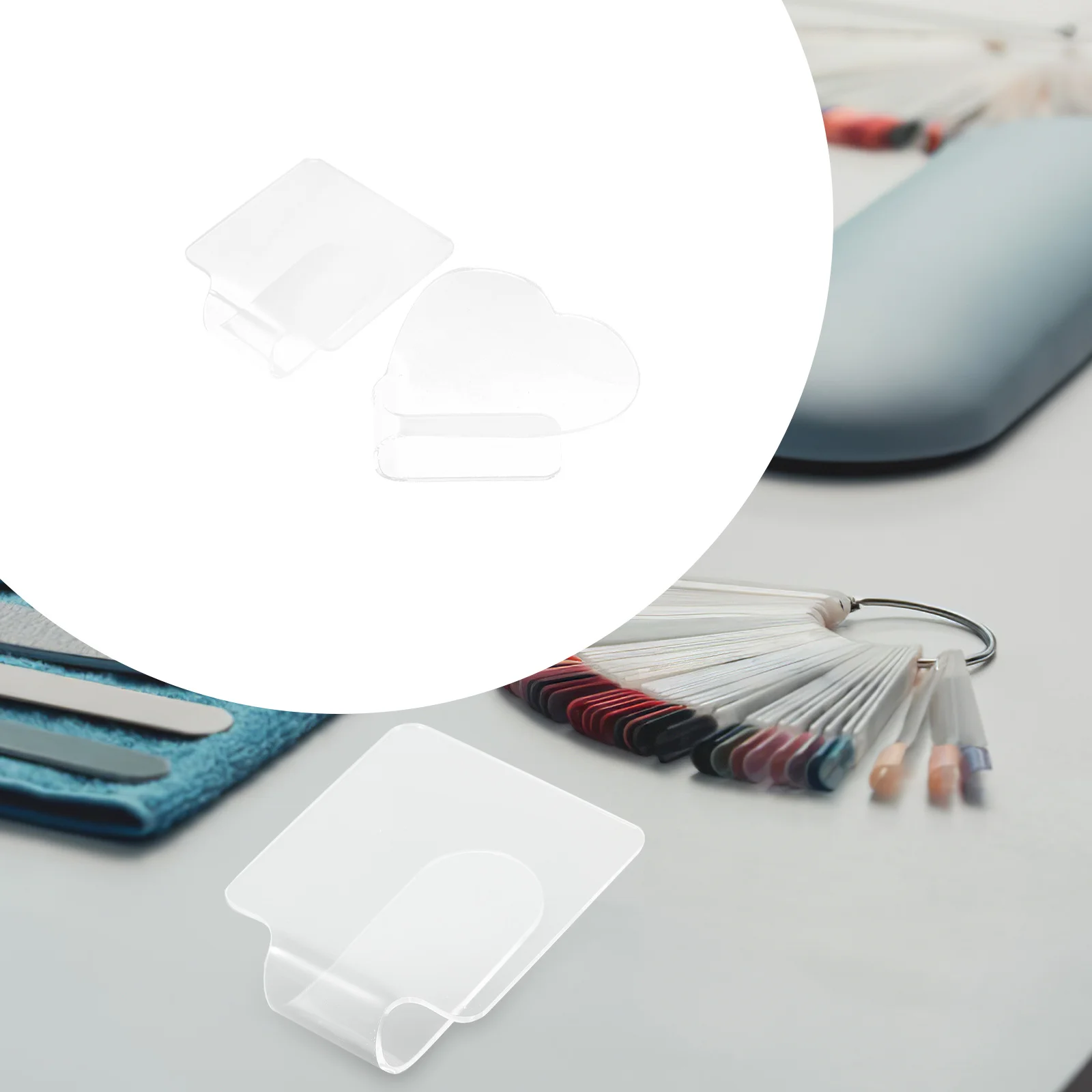 

2Pcs Nail Painting Palettes Thickened Acrylic Transparent Manicure Mixing Trays Professional Display Boards for Nail