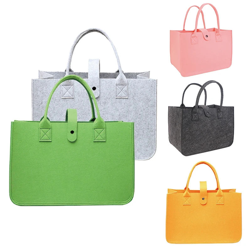 2 أكياس تخزين اللباد، أكياس الهدايا اللباد، أكياس حمل اللباد، أكياس حمل متعددة الألوان، أكياس التسوق