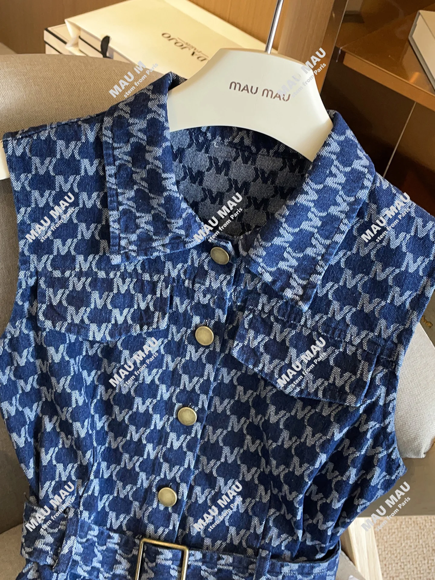 เสื้อกั๊กเอวสูง Dr. Floral Embroidery Retro Sle ผู้หญิงฤดูใบไม้ผลิฤดูใบไม้ร่วง High Oil Ele Faion Belted Dr