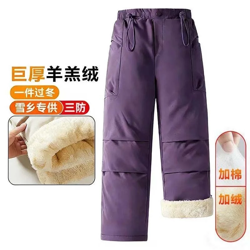 2026 Winter Casual wram cargo Pants Men's Fashion Comfortable High Quality Trousers Windproof Large Size Thick Pants male