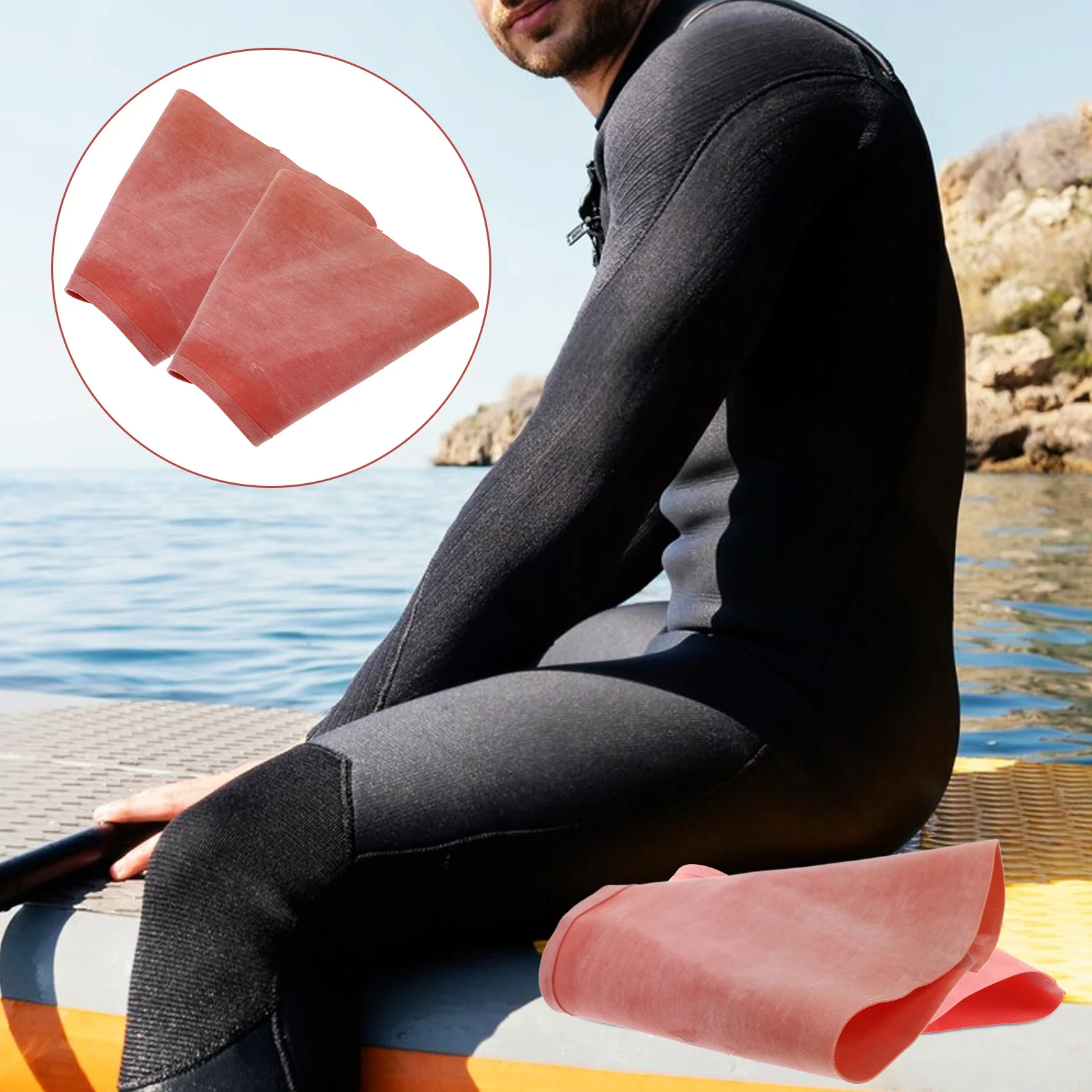 

2Pcs Waterproof Diving Cuff Replacement Wrist Seal for Wetsuit Repair Kit Sturdy Longlasting Easy to Replace Keeps You Dry