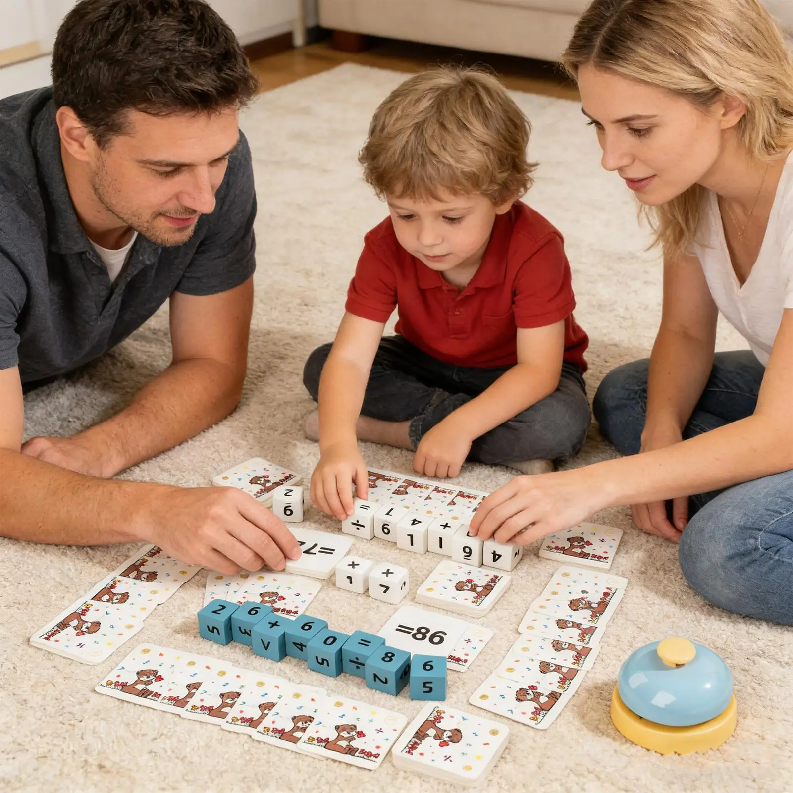 Blocs de construction de chiffres en bois, jouets d'apprentissage interactifs, ensemble de blocs de manipulation des mathématiques pour enfants garçons, maison voyage salle de classe