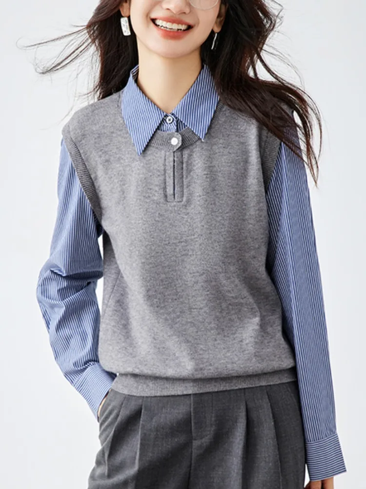 

Faionable Knitted irt Collar Base Layer Top Women's Autumn Winter New Sle High Design Sense Upper Apparel Ne Design