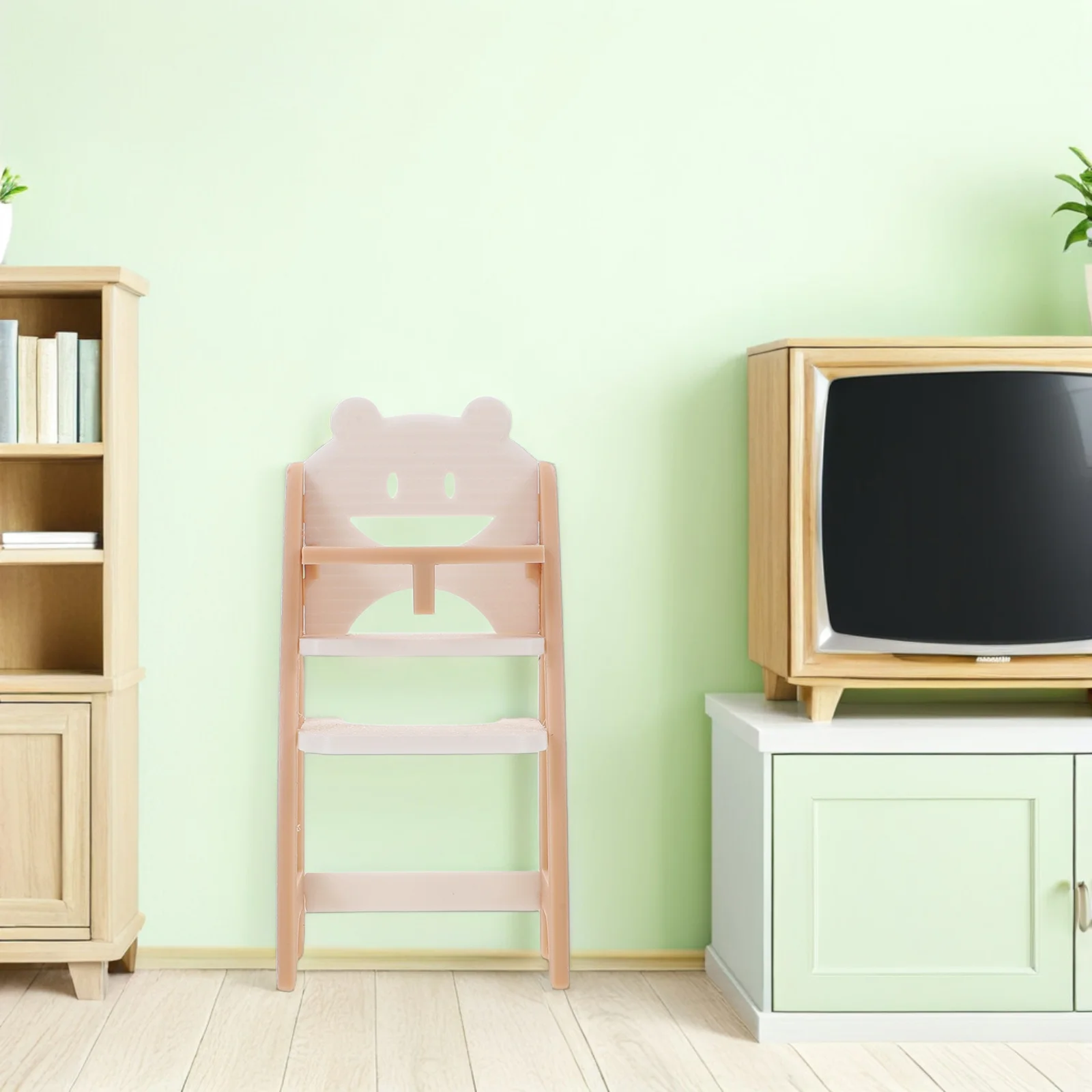 

1:12 Miniature Baby High Chair Infant Dining Chair for Pretend Play Dollhouse Furniture Decorative Accessory Dollhouse Highchair