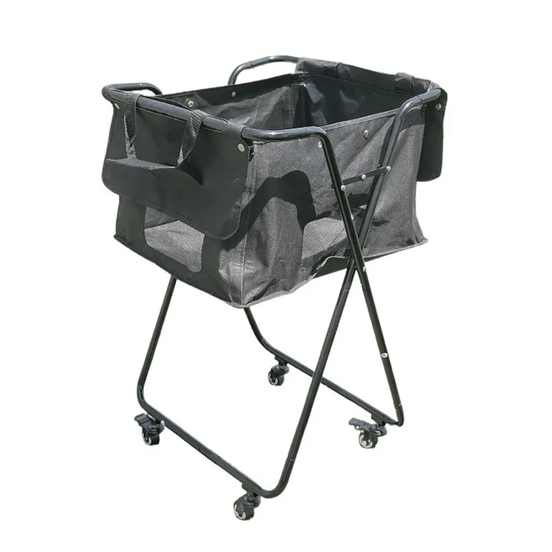 Peak ball multi-function collection cart Portable folding tennis ball pickup cart Large-capacity mobile storage cart