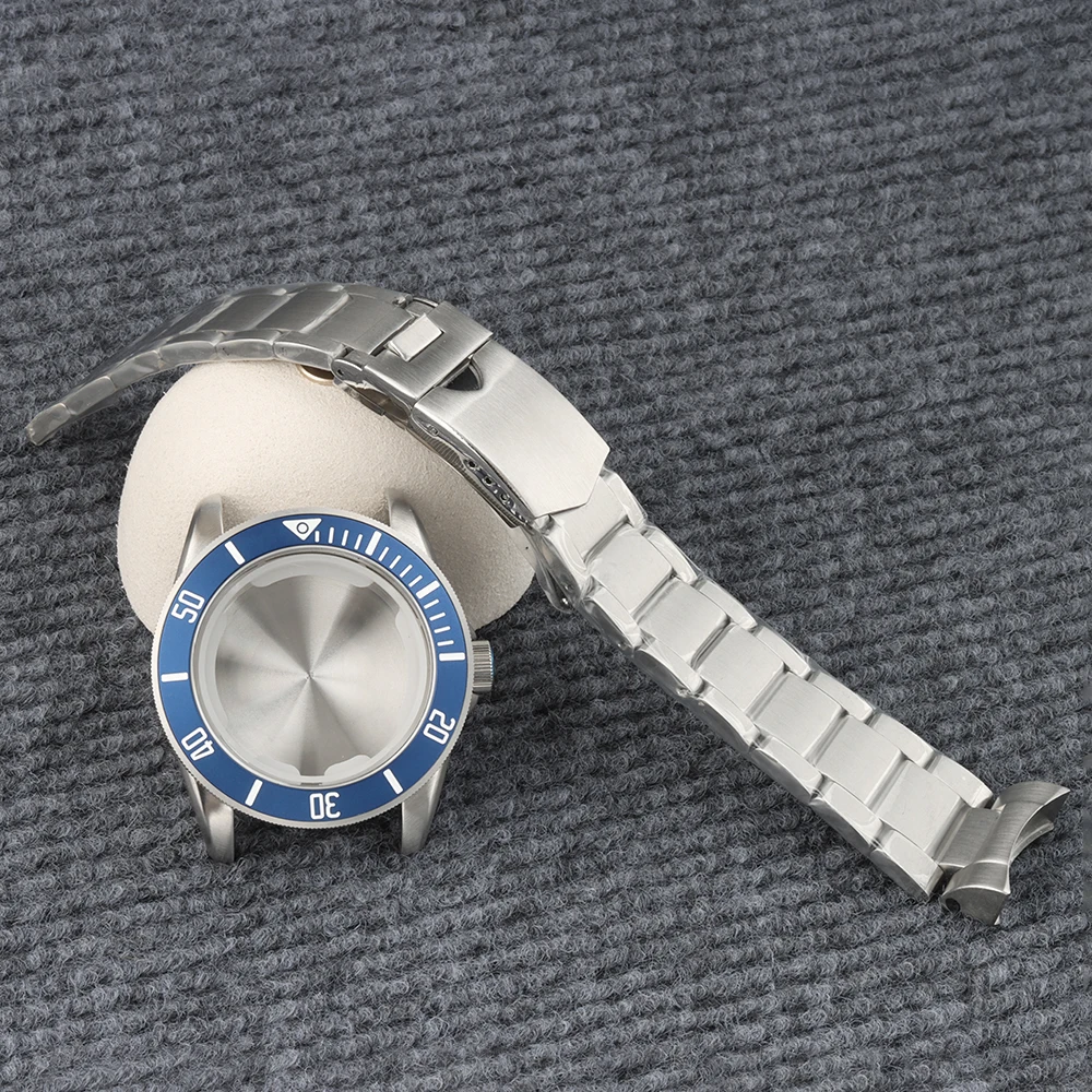 

42.5mm Fit Pelagos Case Miyota 8215 Sapphire glass Watch Case and 316L Steel Bracelet Fit Seiko Miyota 8215 Movement 31.8 Dial