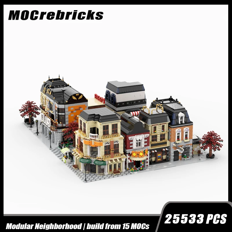 Famous Movie City Street View Modular Building Package For Communities Building Block Assembly Model Brick Toy Children's Gifts